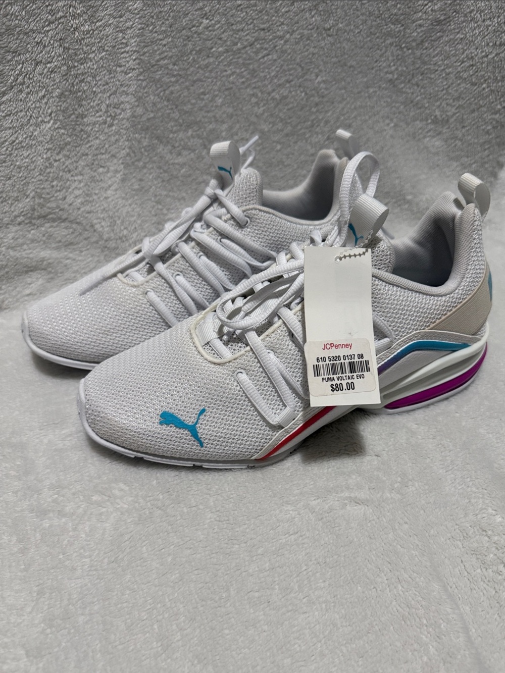 Puma Voltaic Evo Women’s White Mesh Sneakers size 8.5